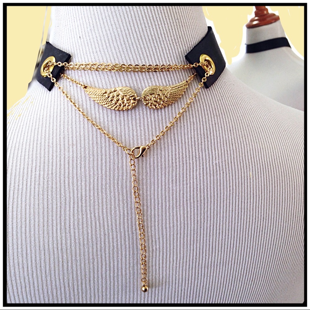Hand Me My Leather Angel Choker